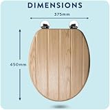 Croydex Flexi-Fix Geneva Toilet Seat with Adjustable Hinges Light Oak view 4