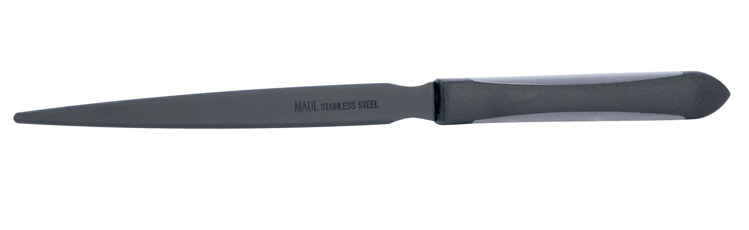Maul 7523096 Straight Blade Letter Opener with Rubber Plastic Handle, Nickel