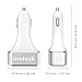 Inateck Aluminum 9.6A/ 48W 4-Port USB Car Charger with Intelligent Charging Technology for Smartphones and Tablets, 2 Pcs Free Micro USB Cables Included(4 ft))