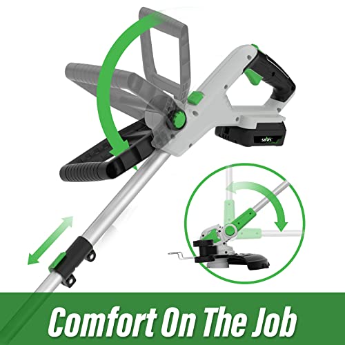 SOYUS Weed Wacker 12 Inch String Trimmer Cordless 20v Electric Weed