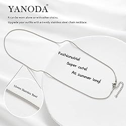 YANODA Herringbone Necklace for Women,14K Gold