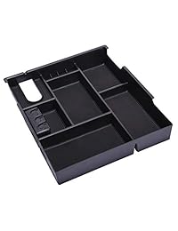 JDMCAR   Organizador de consola central para Toyota Tundra 2014 2019, plástico ABS, bandeja de materiales negra, reposabrazos, caja de almacenamiento secundaria, bandeja completa