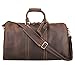 Polare 20'' Rugged Full Grain Leather Weekender Duffel Overnight Bag Carry On Gym Bag For Men