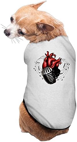 Dog Shirt Soft And Warm Music Heart Microphone Best Dog Clothes