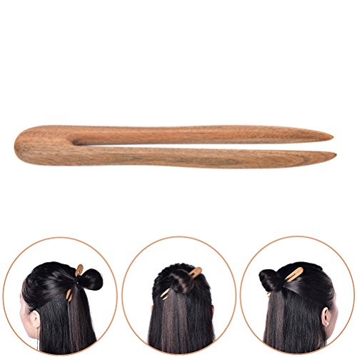 1 Pcs Wooden U-fat Plug Hair Fork Hair Clips Stick Pin Handmade Hair Accessories for Girls Womens by Team-Management