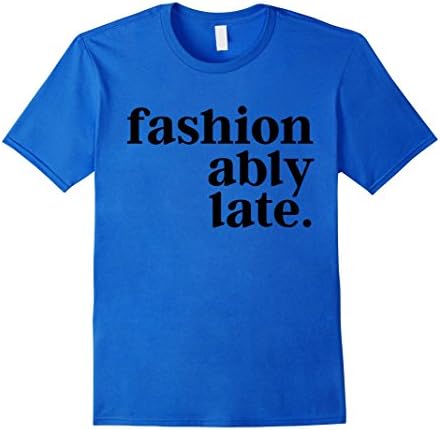 Men's fashion ably late t shirt XL Royal Blue