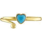 Solara Gems Turquoise Gold Heart Ring