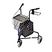 DMI Folding Rollator Walker with Swiveling Front Wheels, FSA HSA Eligible, 3 Wheel, Aluminum Light-Weight, Detachable Storage Tray, Royal Blue