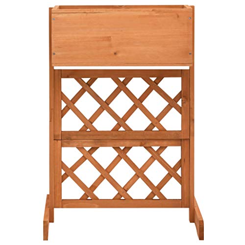 vidaXL Tannenholz Massiv Garten Spalier mit Blumenkasten Rankgitter Hochbeet Blumenkübel Rankhilfe Pflanzkasten… – Bild 3