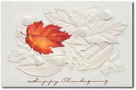 Birchcraft Studios 8350 Fallen Leaves - Gold Lined Envelope with White Lining - Brown Ink - Pack of 25