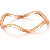 Jude Jewelers 2mm Stainless Steel Waved Shape Stackable Anniversary Wedding Band Promise Ring