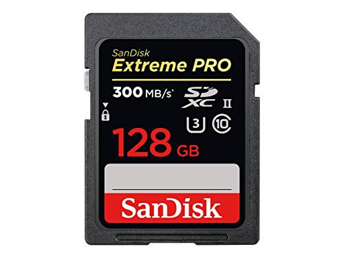 Sandisk Extreme Pro - Flash Memory Card - 128 GB - SDXC UHS-II - Black