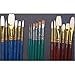 18 Fine Art Paint Brushes for Acrylic, Oil, Watercolors -Long Handles