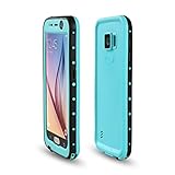 Samsung Galaxy S6 Waterproof Case, Meritcase Galaxy S6 IP68 Full Body Waterproof Dirt Proof Snowproof Shockproof Case for Outdoor Swimming Surfing Diving Snorkeling-Blue