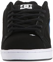 DC Men's NET Skate Shoe, black/black/blue, 7.5