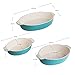 Bakeware Set, Krokori Baking Pan Ceramic Glaze Baking Dishes for Cooking, Kitchen, Cake Dinner, Banquet and Daily Use - (Random Color, Oval of 3-Pieces)
