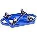 GSE Games & Sports Expert Blue Indoor Scooter Board with Safety Handles for Kids Ages 6-12, Plastic Floor Scooter Board with Rollers, Physical Education for Home, Homeschool Supplies