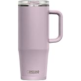 CamelBak Thrive Leak-Proof 32 oz Mug, Insulated Stainless Steel - For travel, coffee, tea, hot beverages - Spill Proof Cup-holder Compatible, Purple Sky