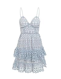 BerryGo Vestido sexy con volantes y cuello en V para mujer