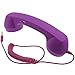 DONG 3.5mm Retro Phone Telephone Radiation-Proof Receivers Cellphone Handset for Phone 4 5 6 7 Classic Headphone MIC Microphone(Purple)