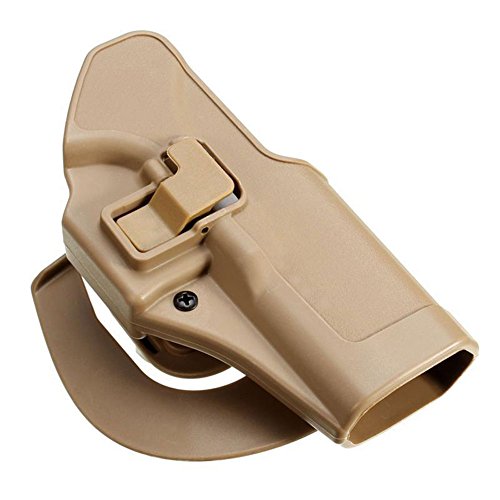 LTY Quick Tactical CQC Right Hand Paddle Pistol Holster for Glock 17 19 (FDE Desert Tan)