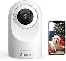 WiFi Camera Indoor, Goowls Home Security Pet Dog PTZ 2.4GHz 1080P Wireless IP Camera for Baby/Pet/Nanny Monitor Night...