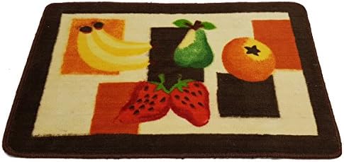 Homedora Non Slip Doormat for kitchen, 20inch by 30 inches Thick Plushy softness underfoot Italian Inspired Chef Design Fashion Rubber Back