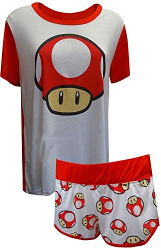 Women's Nintendo Super Mario Super Mushroom Power Up Shortie Pajama
