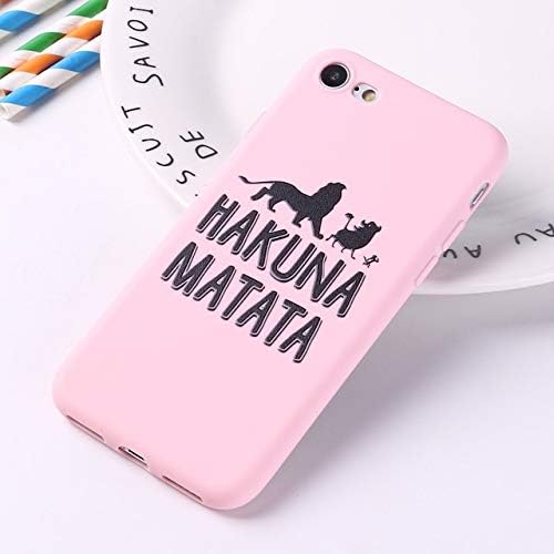 OTADO for iPhone 6S 5S SE 8 8Plus X 7 7Plus XS Max Soft TPU Silicone Matte Case Fundas Coque Cover Lion King Pumba Hakuna Matata