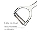 KOLPCTT New Zinc Alloy Fruit Parer - Y-shaped Svivel Peeler- Polished & Heavy-duty Metal Shaving Knife - Practical & Simple Kitchen Gadget, Silver