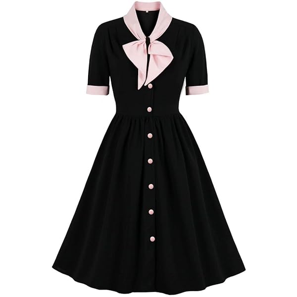 Amazon.com: Women 1950s Vintage Shirt Dress 40s 50s Cape