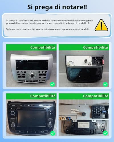 NHOPEEW 2G+64G Car Radio for Lancia Delta 2009-2019 – Wireless Carplay and Android Auto – 9 Inch Car Radio with WiFi GPS Mirror Link FM RDS+ Rear Camera