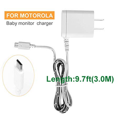 for Motorola Babysense Vtech Baby Monitor 9.7 Feet Charger Power Cord Replacement Adapter Supply Compatible with Parent Unit MBP33S MBP36S MBP36XL MBP38S MBP41S MBP43S MBP843 MBP853 MBP854 MBP855