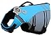 VIVAGLORY Sports Style Dog Life Vest, Dog Life Jacket for Swimming & Boating, Ripstop & Buoyancy for Puppy Doggy, Lifejacket with Handle, M, Blue