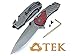 TEK Spring Assisted Opening Emergency Rescue Folding Pocket Knife: Drop Point Blade - Razor Sharp - Everyday Carry Self Defense - Tactical Edge Knives
