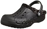 Crocs Unisex Baya Heathered Lined Clog Black/Black Clog/Mule Men's 6, Women's 8 Medium