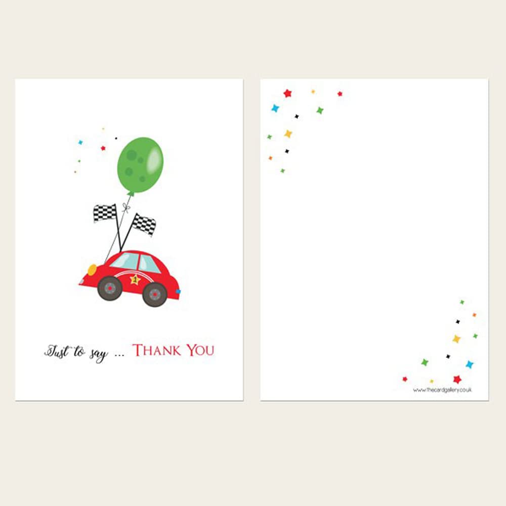 Kids Thank You Cards - Boys Cars - Pack of 10 (643)