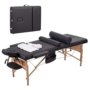 Massage Table Massage Bed 3 Fold 84 Inch Massage Table Spa Bed Height Adjustable Lash Bed Portable Facial Table…