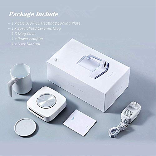 Coffee Warmer Cup Cooler Desktop 2in1, Coffee Tea Drinks Mug Warmer or Cooler Desktop, 31℉ - 46℉ Heating and Cooling Beverage Plate For Water,Milk,Beer,Cocoa