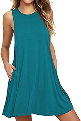 NELIUYA Women's Long Sleeve Pocket Casual Loose T-Shirt Dress