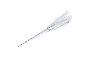 SANANTS 27 Ga 1 Inch Industrial Non-sterile Blunt Tip Dispensing Needle with Luer Lock, Precision Applicator (Clear,50 PCS)