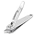 uxcell 2 PCS Angled Nail Clipper Set, Metal Slanted Edge Nail Cutting Clippers for Women and Men, Sharp Fingernail Cutter Toenail Clippers for Thick Toenails, Silver