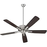 Quorum 4525-165 Ovation 52" Ceiling Fan, Satin Nickel