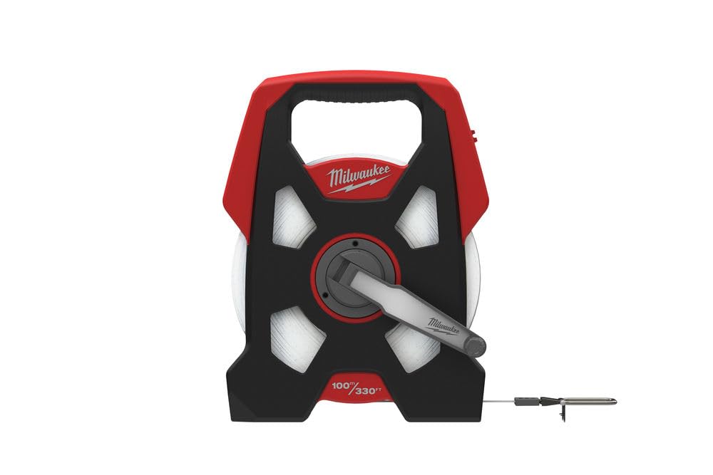 Milwaukee 48225211 Long Open Tape 100m/330ft (Width 13mm), Red