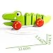 cossy Wooden Pull Toys for 1 Year Old, Alligator Push Toy for Toddler Toys