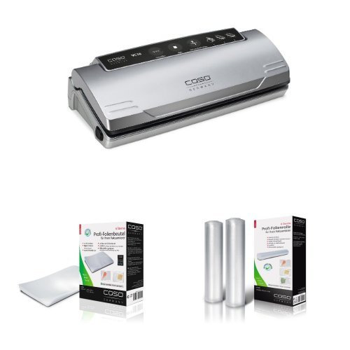 CASO VC 10 Vakuumierer (1340) inkl. CASO Profi- Folienbeutel 20x30cm (1219) und CASO Profi- Folienrollen 30x600 cm (1222…