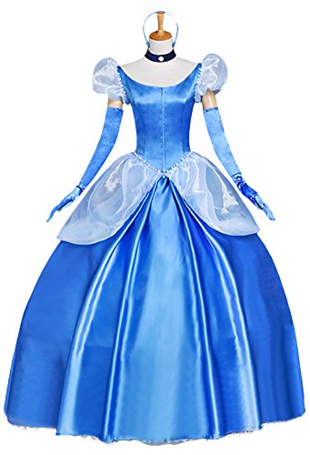 Halloween Deluxe Adult Women's Cinderella Princess Costume Full Set