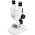 Celestron – Celestron Labs – Binocular Stereo Microscope – 20x Magnification – Upper LED Illumination – Includes 2 Specimens
