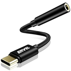 USB C naar 3,5 mm hoofdtelefoonaansluiting adapter, type C naar 3,5 mm audio stereo DAC-chipkabel compatibel met Huawei…