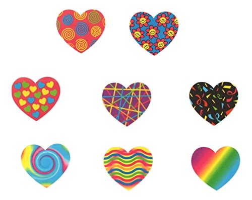 Funky Heart Tattoos (8 Tattoos, 8 Styles; 1.5" x 2" Each)